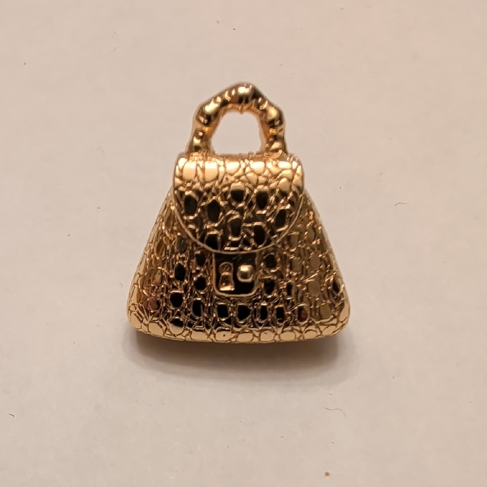 Pierre Cardin Gold Tone Bag Brooch